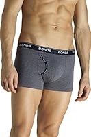 Bonds Mens Underwear Cotton Blend Guyfront Trunk (1 Pack), Charcoal Marle (1 Pack), Large