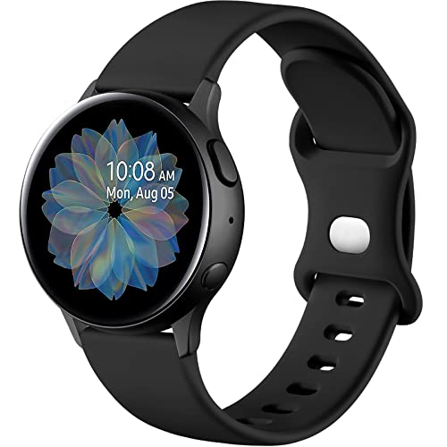 Mastten Bracelet en Silicone Compatible avec Samsung Galaxy Watch Active 2 40mm/44mm, 20mm Sport...