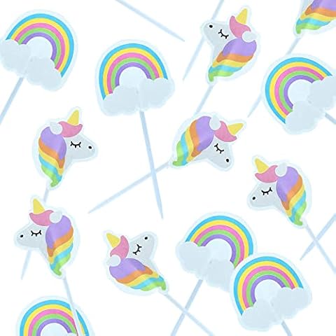 Baked With Love Unicorn Cupcake Picks - 24 Pack Cover