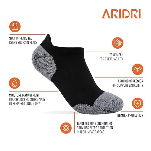 Tab Ankle Socks for Men & Women Cushioned Moisture Wicking Odor Control Athletic Sock 3 Pairs2