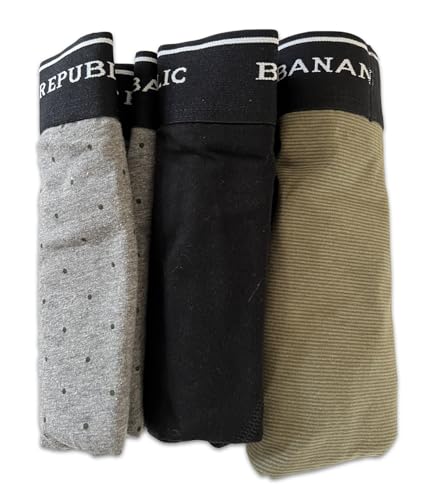 Banana Republic Mens 3 Pack Set Boxer Briefs MEDIUM Boxer Brief Underwear Trunk Trunks