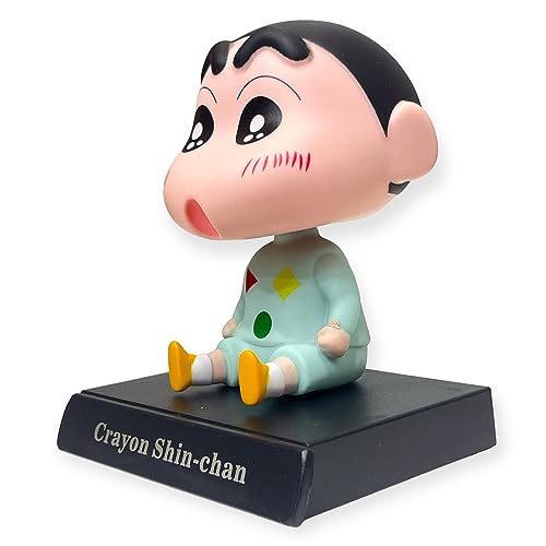 Image of AUGEN Super Hero Shin- chan 3 Action Figure Limited Edition Bobblehead with Mobile Holder for Car Dashboard, Office Desk & Study Table (Pack of 1)