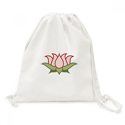 Lotus bouddhisme chine motif toile sac à dos léger avec cordons robustes