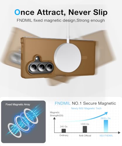 Image of NO.1 Magnetic for Samsung Galaxy Z Fold 8 Ultra Case with MagSafe | [Military Grade Drop Tested][Translucent Matte][Anti-Fingerprint] Soft Silicone Bumper for Samsung Fold 8 Ultra Case,Coffee