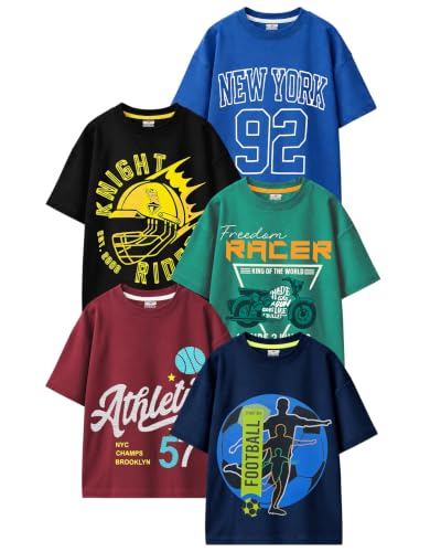Image of Kuchipoo Boys Half Sleeves Regular Fit Cotton T-Shirt