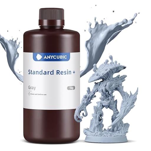 Resina Estándar Plus, ANYCUBIC 405nm UV Impresora 3D Resina con Alta Precisión, Resina de Fotopolímero de Curado Rápido para Impresión LCD/DLP/SLA 3D, Gris 1000g | Ya disponible en tu tienda friki favorita! En mundofriki.es!