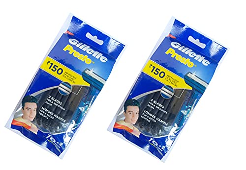 Gillette Razor Men Gillette Presto Disposable Readyshaver Manual Shaving Razor (12 In 1)- (Pack Of 2) By Rmr Jaihind, Black, 12 Count (Pack Of 2)-image-40