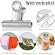 ATB-Foger 12 Stück Große Metall Clips Metallscharnier Bulldog Clips Multi-function Clip für Bilder, Fotos, Home Büromöbel und Bürobedarf (76mm)