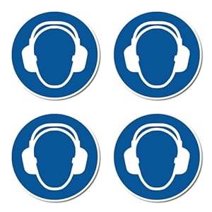 Havati M003 Gehörschutz Aufkleber 4 Stück