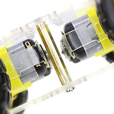 DIY 4WD Smart Robot Chassis Kit, Robot Smart Car with Speed Encoder Battery Box 4 Wheels Robotics Kit for Adults (4WD Robot Car)