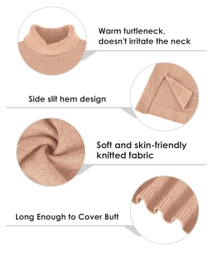 Image of TIYOMI Plus Size Sweater Tops for Women Turtleneck Warm Pullover XL-5XL