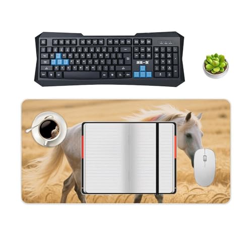 Desk Pad Protector 24x12 Inch Extended Rainbow Horse miniatura 4