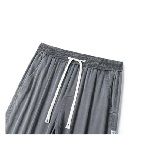 Men's Large Jeans, Loose Straight Pants, Drawstring Elastic Waist Casual Pants2