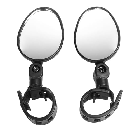 ZUWIJEQ 1Paire Espejo Retrovisor Moto Universal Retrovisores Moto Homologados Manillar Plegable Espejo Moto Trail Giratorio de 360 °, Motocicleta Espejos Laterales de Extremo de Barra, Compatible Bike