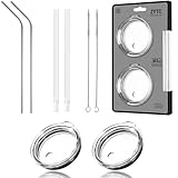 8 Piece Set For Yeti Straw 30 oz,No Leak Sliding Closure 100% Spill Proof Straw Lid And Fits Yeti Rambler Tumbler,Ozark Trail Cup Or More Brand Stainless Steel Mugs