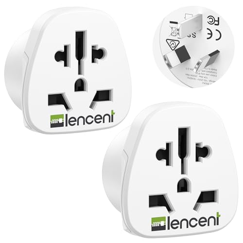 LENCENT 2 Pack World to Australia Plug Adapter, EU/UK/USA/JP China Italy to AU/NZ Outlet Power Adaptor Travel Plug Converter