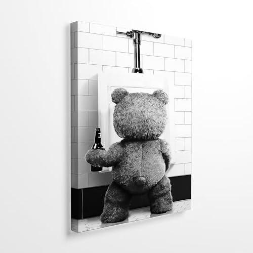 DIHSIEG Inspirational Canvas Wall Art funny bathroom wall art Print Poster, Frameless Canvas Decor,with Hook, Can be Placed on the Table,Motivational Prints,Dark 12x16 Inch