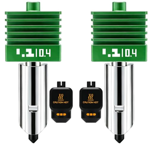 2 PK 0.4mm Compatible with Bambu Lab P2S, X2D, H2D, H2S, H2C, A1, A1 Mini, A2L Hardened Steel Hotend with 2 Silicone Soc