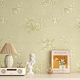 ✪【和モダンな空間に】ブライトゴールドの織物調に花柄のシルエットが広がる和風壁紙。花柄のシルエットは独特な凹凸感があり、触るとザラザラ、近くで見るとほんの少し光沢感があります。和風壁紙とはいえ、落ち着いた色合いと柄なので、部屋全面に張っても賑やかすぎません。和室だけではなく、洋室にも使えます ✪【製品仕様】：サイズは40cm×300cmで、1.2平方メートルの広さで、部屋の壁を覆うことができるし、家具のリメイクに使用できます。 表面強化の難燃材料PVCから作られ、耐久性に優れ、長時間使用しても色...