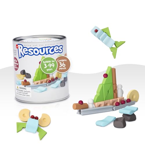 Image of Taksa Toys Nature-Inspired Educational Unique STEM Toys Premium Stacking Blocks Preschool Resources for Kids Building Activities, Montessori Toys for 3 4 5 6 7+ Year Old Learning Game Fun Pack 36 Pcs