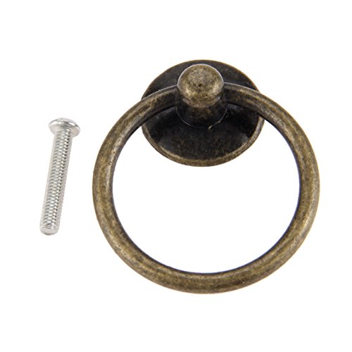 Furniture Drawer Cabinet Door Pull Ring Handle Knobs Bronze Tone, Antique Bronze Cover