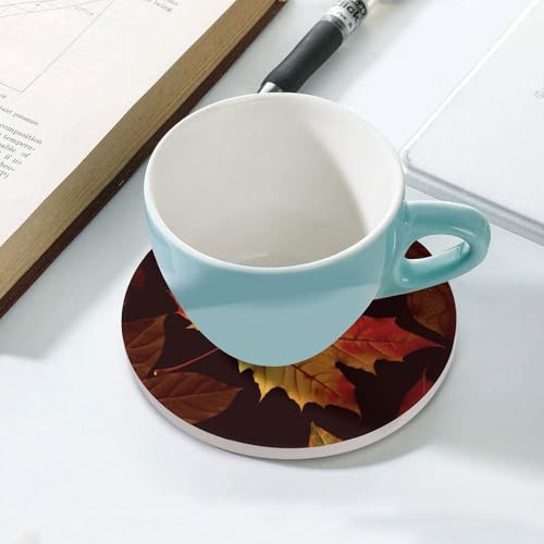 Dessous de verre rond céramique absorbant avec liège pour protection - 6