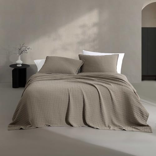 Calvin Klein - Queen Coverlet, Cotton Jacquard Bedding, Garment Washed Home Decor for Soft & Relaxed...