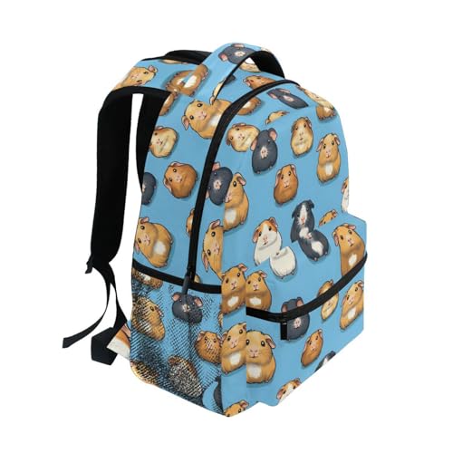 Cute Guinea Pigs Kids Travel Backpack Large Capacity Light Weight School Bag for Boys Girls S2