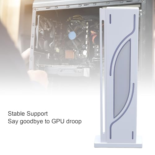 Soporte para GPU RGB Ajustable en Altura de Aluminio Blanco miniatura 2