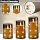 Kiexung LED Kerze, LED Kerze mit eingebauter Lichterkette, batteriebetriebene Kerze, Plexiglaskerze mit Fernbedienung Timer, festliche flammenlose Kerze, Wohnkultur, 3-teiliges Set (grau)