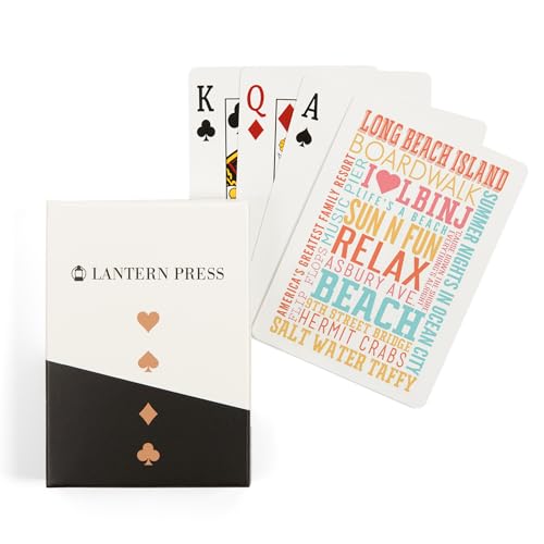 Carta Póker Long Beach Island, 52 naipes para adultos