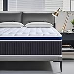SEZMOONSI Super King Mattress 10.6 Inch, 6FT Hybrid Gel Memory Foam Super King Size Mattresses, Individually Pocket Sprungs, Orthopedic Mattress Superking Size, 100 Night Home Trial