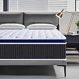 SEZMOONSI King Size Mattress, Gel Memory Foam King Mattresses 5FT, Hybrid Pocket Spring Kingsize Matress, Orthopedic King Bed Mattress with Breathable Soft Fabric, 150x200x23cm