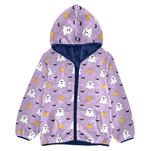 Halloween Toddler Fleece Jacket Baby Boys Hooded Zipper Long Sleeve Thick Warm Outerwear 3-10 Years