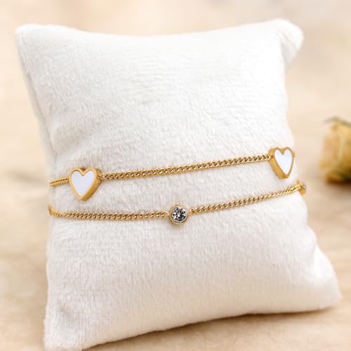 Image of Dainty Gold Shell Pearl Charm Ankle Bracelet for Women Trendy non-Tarnish Adjustable Anklet Summer Beach Fashion Jewelry Gift