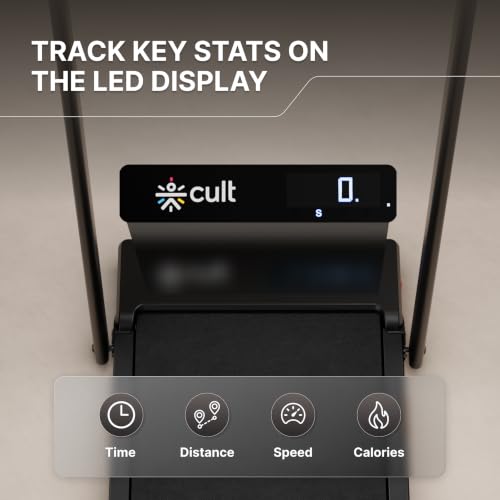 Image of Cult Smart Walking Pad with Auto Speed Adjustment | 4 HP Peak BLDC Motor | 2-Level Incline | LED Display | 120 kg Capacity | Compact & Foldable | Walking Pad for Home