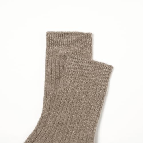 Zaya's Chic House - Luxurious Organic Cashmere Socks - Un-dyed Premium Natural Fiber - Thick, Soft, Cozy - Made in Mongolia3