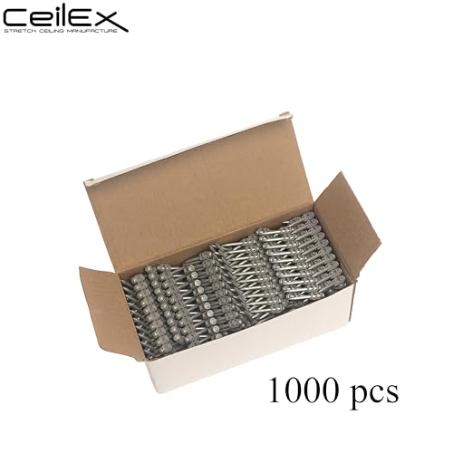 1000 clavos para concreto collated de 1 1/4 pulg (32 mm) para Hilti BX 4 (BX4) clavos en tira B4 MX, cabeza redonda completa acero endurecido miniatura 4
