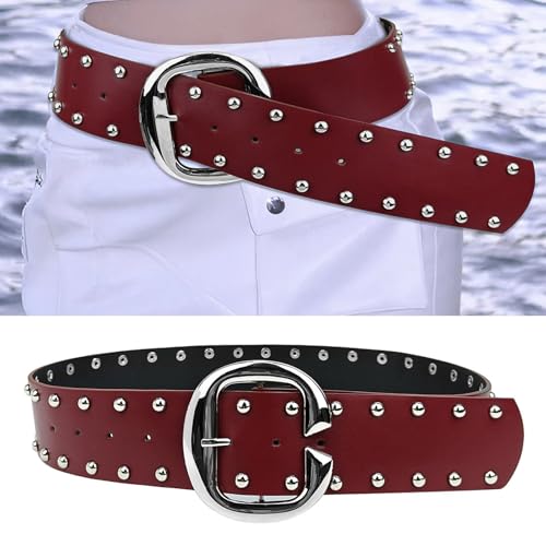 Grommet Waist Belt Punk Eyelet Charm Wide Chain Trendy Grunge Buckle Modern Waistband Waist Chain Studded Belt2