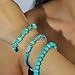IVY TAILI 3Pcs Turquoise Bracelet for Women Boho Turquoise Bead Bracelet Natural Stone Beaded Stretch Bracelets Set Healing Crystal Bracelets Turquoise Jewelry for Women