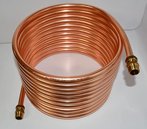 Spirale aus Kupferrohr 18x1mm 10m Außendurchmesser ca.31cm Poolheizung 3/4' ANSCHLUSS