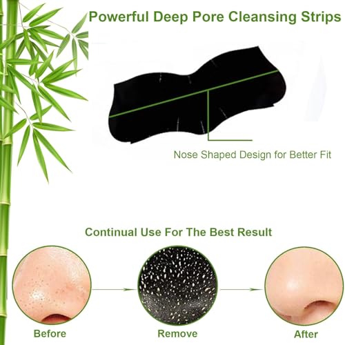 Image of Nose Strips, Pore Strips for Blackheads, Nose Pore Blackhead Remover, Deep Cleansing for Men & Women, 10 Strip in Pack of 1