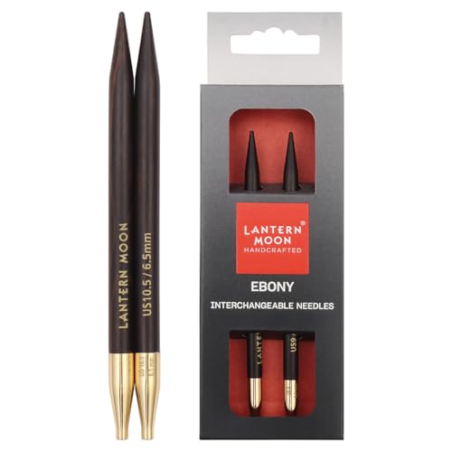 Image of Lantern Moon Ebony Wood Interchangeable Circular Knitting Needles 5 inch (13cm) | US Size 10.5 (6.5mm)