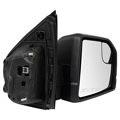 Mirror Power Textured Black Passenger Side Right RH Includes Driver Side Matching Performance Style Cap for 2015-2018 Ford F150 New