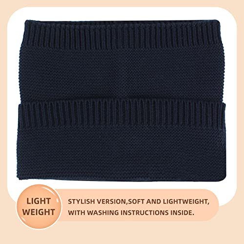 Bamery Baby Boys Girls Winter Scarf Little Kid Infinity Scarf Knitted Toddler Neck Warmer Chief For Fall (Navy) #TOP4