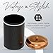 Amici Home Ashby Metal Storage Canister | Food Storage Containers with Lids | Kitchen Canisters for Countertop with Vintage Design | Black/Copper, Large, 70 Oz