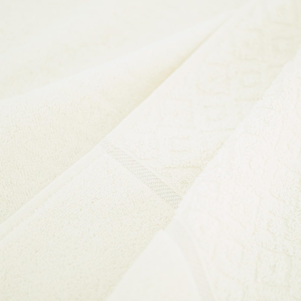 Zwoltex - Juego de Toallas de baño Grande 6 Piezas 30 x 50, 50 x 90, 70 x 140cm Ecru Makao - Toalla de Ducha de algodón Egipcio, Toallas de Ducha, Bath Towel