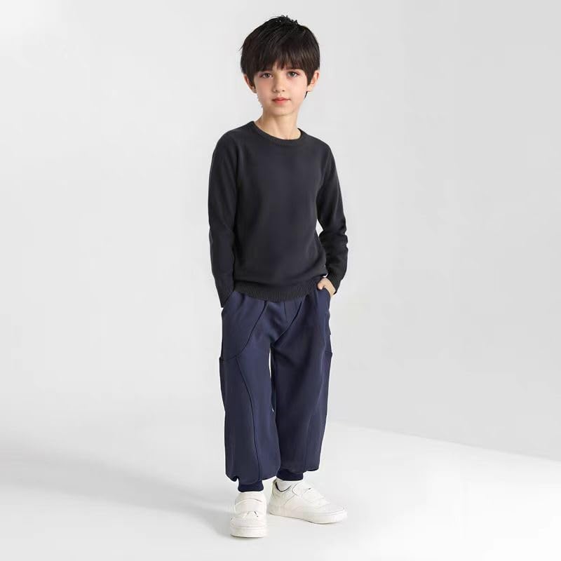 Image of POBIDOBY Sweater for Girls & Boys, Purcotton Pullover Knit Sweater for Uniform