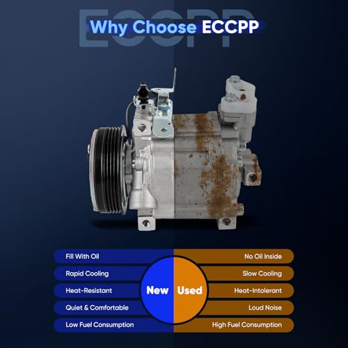 Image of ECCPP A /C Compressor with Clutch Fit for Subaru Forester 2.5L 2007-2013 | Fit for Subaru WRX STI 2.5L 2013-2021 AC Compressor Strong Cooling