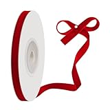 ベルベットリボン 幅10 mm 長さ9mメートルのリボンをギフトラッピング フラワーラッピング 手作り工芸品の ブライダル装飾 レッド